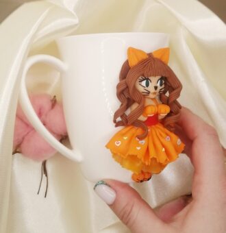 kruzhka" koshechka-lisichka" Polymer World shop Изделия из полимерной глины с частичкой моей души Автор: Бронислава Коновалова г. Новосибирск Магазин: https://marketcraft.ru/store/polymer-world-shop