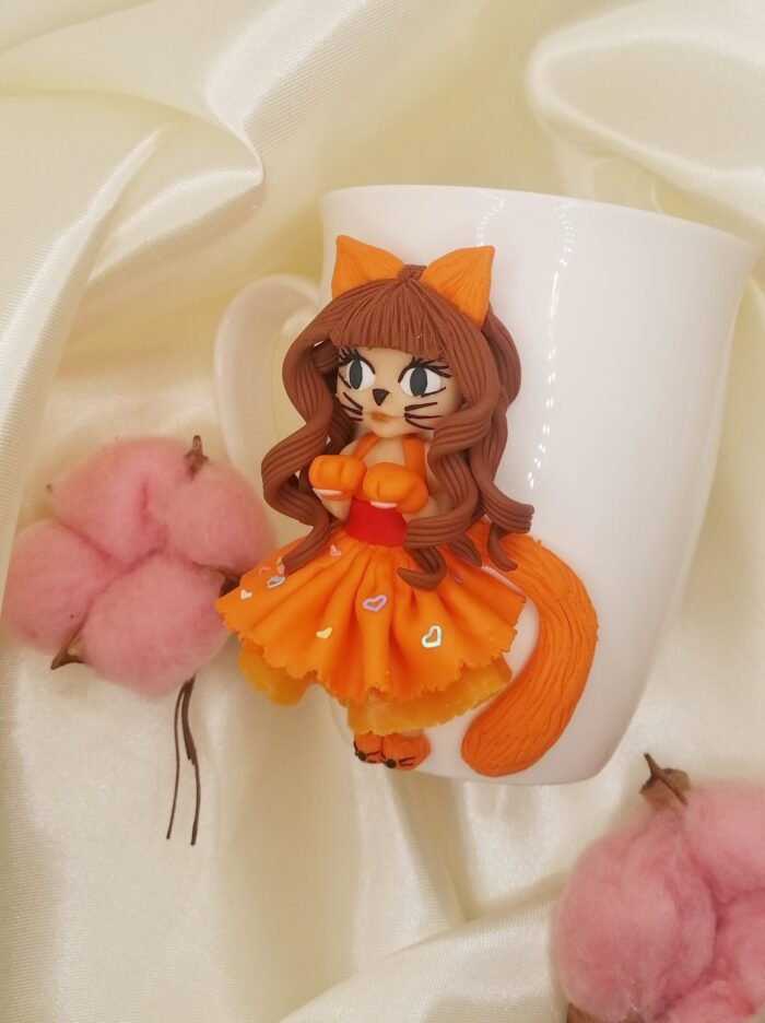 kruzhka" koshechka-lisichka" Polymer World shop Изделия из полимерной глины с частичкой моей души Автор: Бронислава Коновалова г. Новосибирск Магазин: https://marketcraft.ru/store/polymer-world-shop