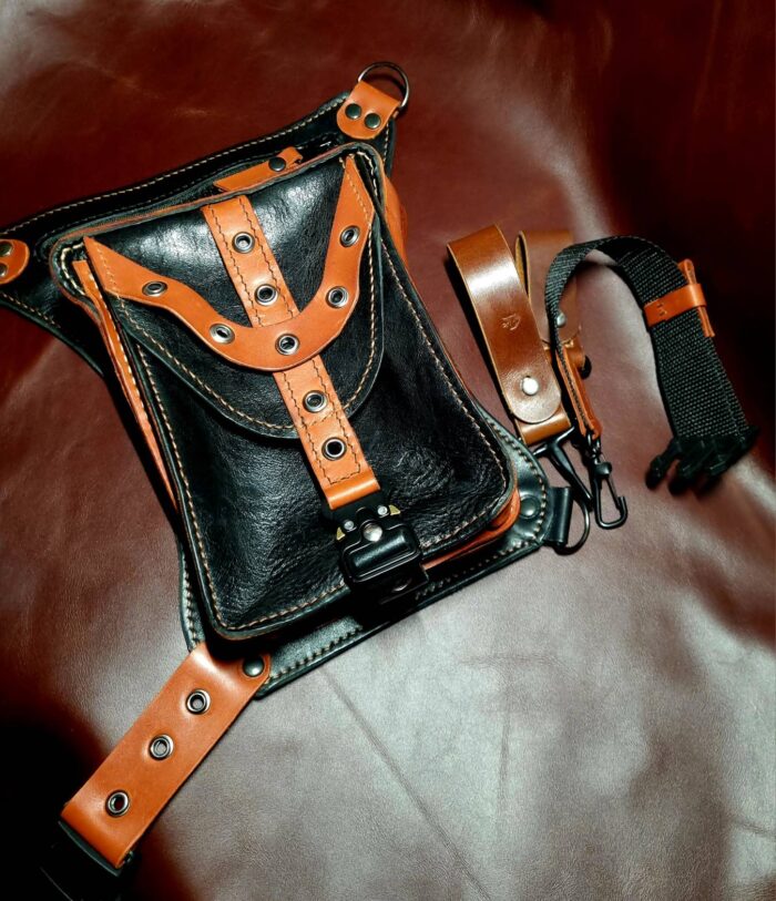 Hip bag "Biker" Chernyshev`A WORKSHOP Изделия из кожи ручной работы, сделано с душой Автор: Чернышёв Андрей, г. Смоленск Магазин: https://marketcraft.ru/Chernyshev`A