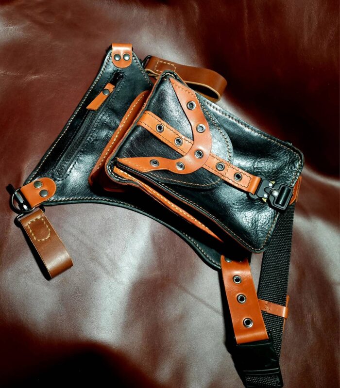 Hip bag "Biker" Chernyshev`A WORKSHOP Изделия из кожи ручной работы, сделано с душой Автор: Чернышёв Андрей, г. Смоленск Магазин: https://marketcraft.ru/Chernyshev`A