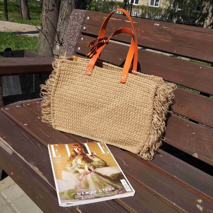 Sumka Lendi s bakhromoy LeS Вязаные сумки от LeS Светлана Клокова, г. Елец Магазин=https://marketcraft.ru/store/lana_ecosumki