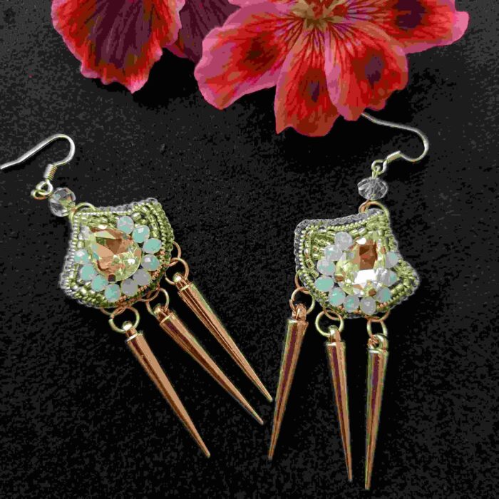 Earrings with Pendants Brosh_from_Lady_Si Бижутерия и аксессуары ручной работы из бисера и натуральных камней Автор: Стёпкина Ирина, г. Краснодар