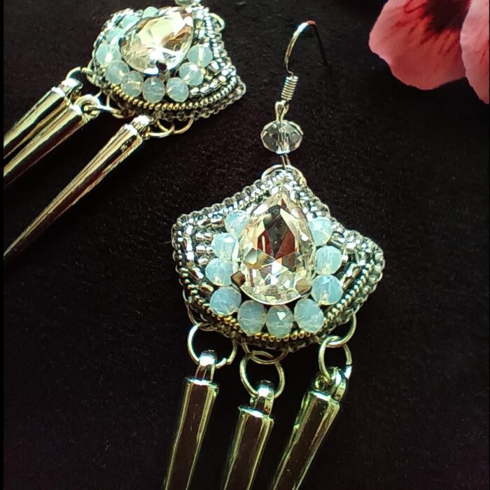 Earrings with Pendants Brosh_from_Lady_Si Бижутерия и аксессуары ручной работы из бисера и натуральных камней Автор: Стёпкина Ирина, г. Краснодар