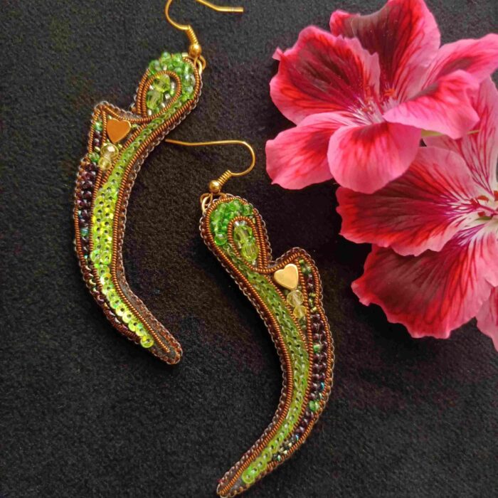 Dragon Claw Earrings Brosh_from_Lady_Si Бижутерия и аксессуары ручной работы из бисера и натуральных камней Автор: Стёпкина Ирина, г. Краснодар