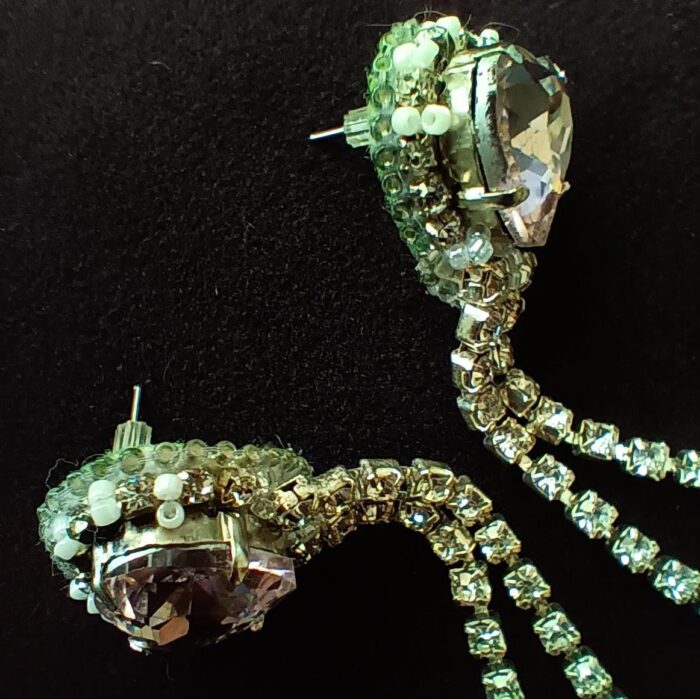 Pink Heart Earrings Brosh_from_Lady_Si Бижутерия и аксессуары ручной работы из бисера и натуральных камней Автор: Стёпкина Ирина, г. Краснодар