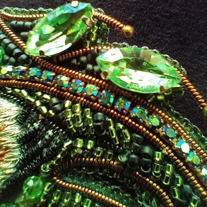 Dragon's Eye Brooch Brosh_from_Lady_Si Бижутерия и аксессуары ручной работы из бисера и натуральных камней Автор: Стёпкина Ирина, г. Краснодар