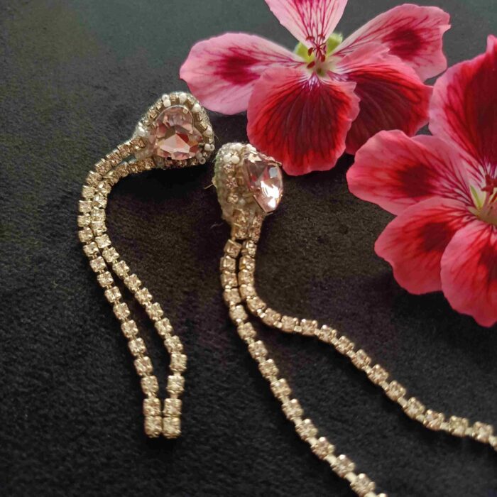 Pink Heart Earrings Brosh_from_Lady_Si Бижутерия и аксессуары ручной работы из бисера и натуральных камней Автор: Стёпкина Ирина, г. Краснодар