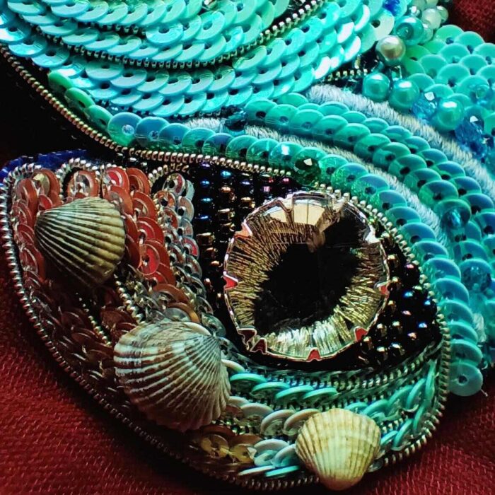 The Sea View Brooch Brosh_from_Lady_Si Бижутерия и аксессуары ручной работы из бисера и натуральных камней Автор: Стёпкина Ирина, г. Краснодар