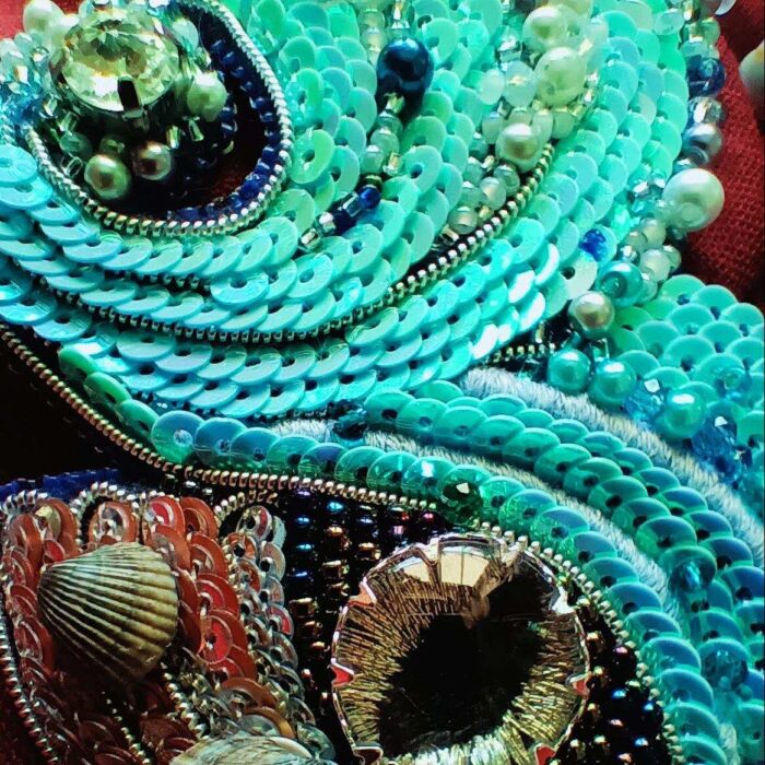 The Sea View Brooch Brosh_from_Lady_Si Бижутерия и аксессуары ручной работы из бисера и натуральных камней Автор: Стёпкина Ирина, г. Краснодар