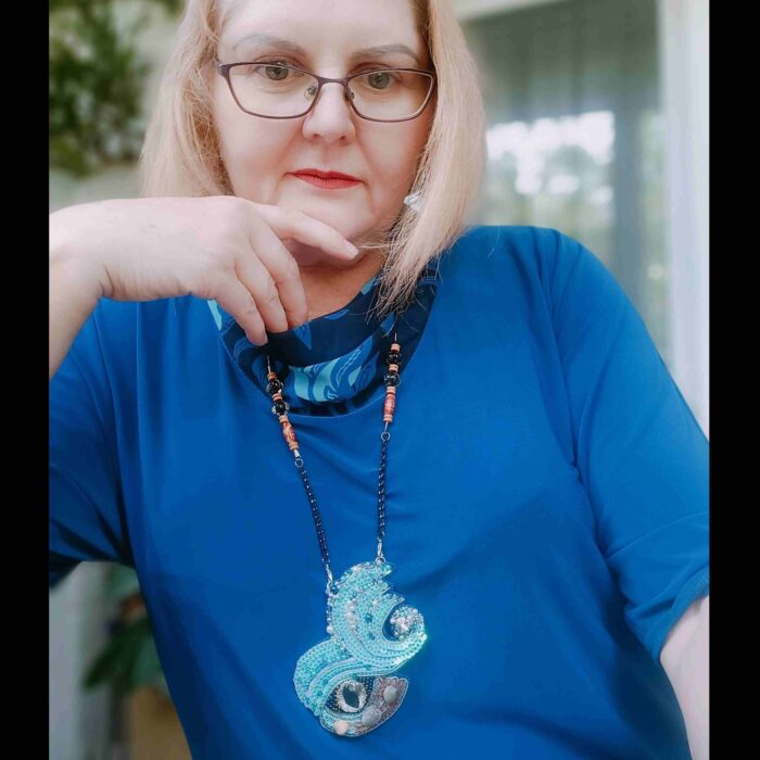 The Sea View Brooch Brosh_from_Lady_Si Бижутерия и аксессуары ручной работы из бисера и натуральных камней Автор: Стёпкина Ирина, г. Краснодар