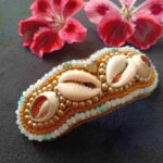 Automatic hairpin with shells Brosh_from_Lady_Si Бижутерия и аксессуары ручной работы из бисера и натуральных камней Автор: Стёпкина Ирина, г. Краснодар
