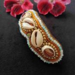 Automatic hairpin with shells Brosh_from_Lady_Si Бижутерия и аксессуары ручной работы из бисера и натуральных камней Автор: Стёпкина Ирина, г. Краснодар