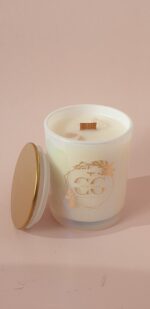 Свеча ароматическая "Аврора" 200 мл. в жемчужно-перламутровом стакане — изображение 2