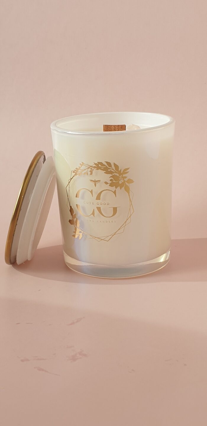 Свеча ароматическая "Аврора" 200 мл. в жемчужно-перламутровом стакане — изображение 6