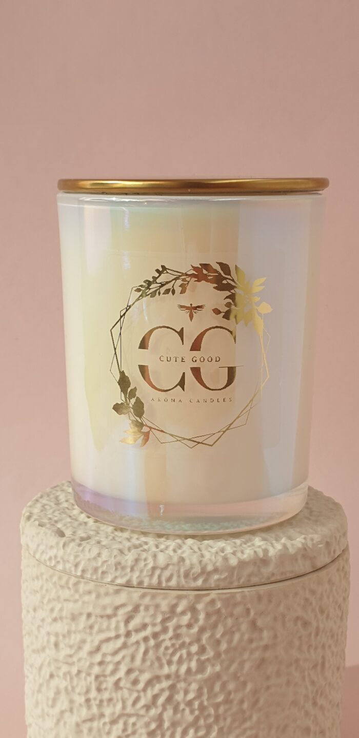 Свеча ароматическая "Аврора" 200 мл. в жемчужно-перламутровом стакане — изображение 4