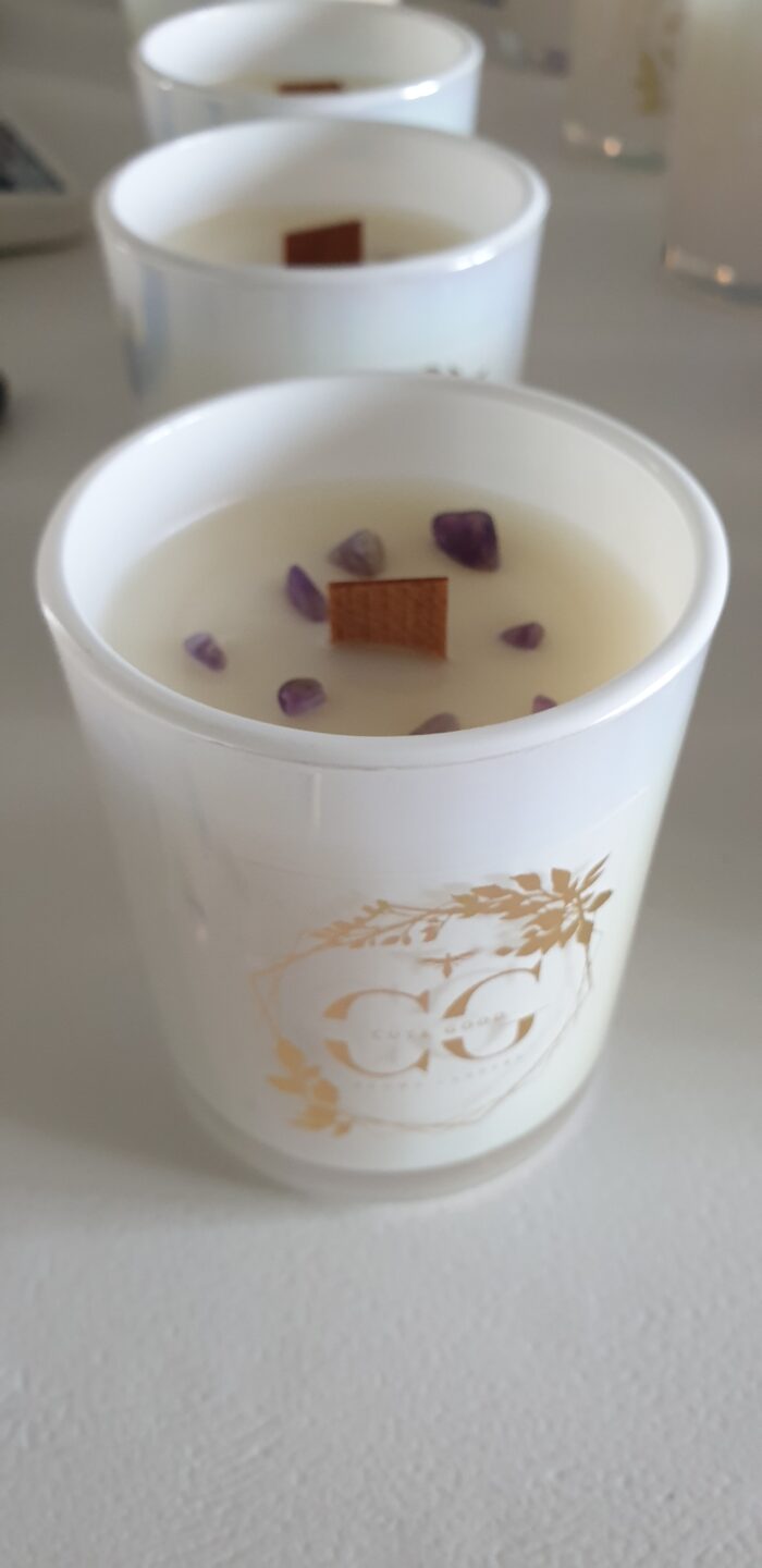 Свеча ароматическая "Аврора" 200 мл. в жемчужно-перламутровом стакане — изображение 2