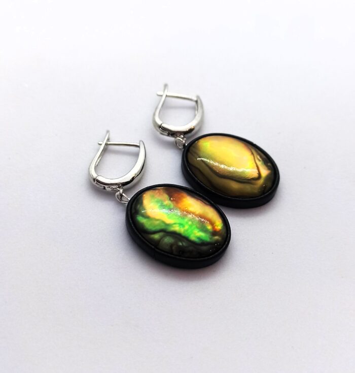 Серьги из кожи с камнями. — изображение 8