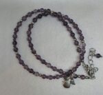 Чокер-браслет 40-45см аметист, подвеска ангел — изображение 2