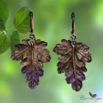 Серьги Листья хризантемы