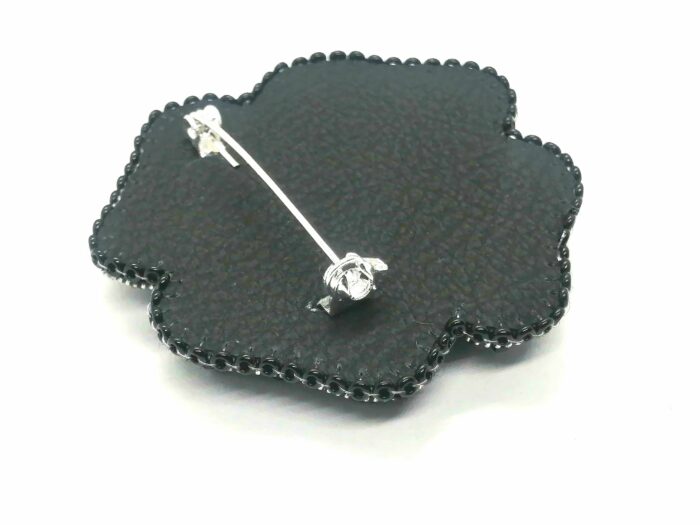 Брошь Клевер черный (на заказ) — изображение 9