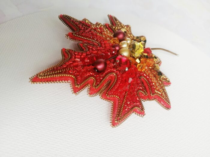 Брошь Кленовый лист — изображение 4