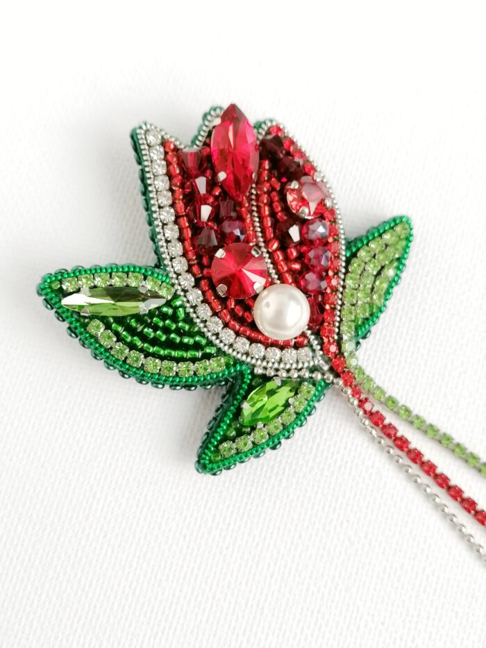 Брошь Бутон розы — изображение 7