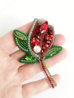 Брошь Бутон розы — изображение 3