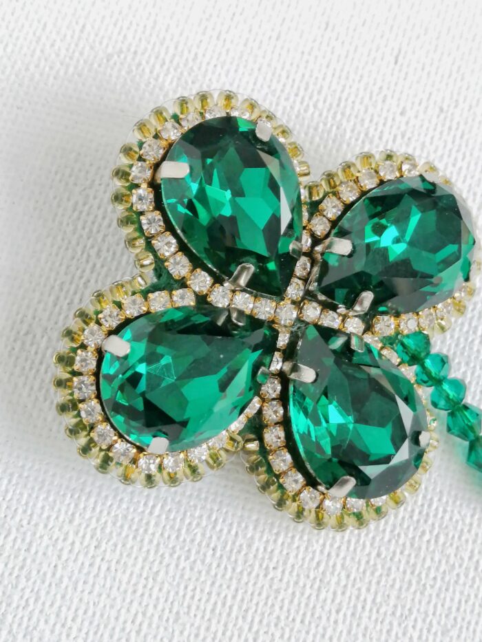 Брошь Клевер зеленый (под заказ) — изображение 4