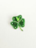 Брошь-малышка клевер трехлистный — изображение 2