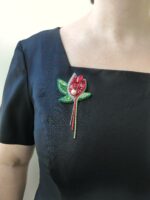 Брошь Бутон розы — изображение 4