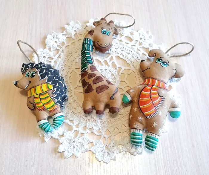 Набор кофейных текстильных игрушек . — изображение 2