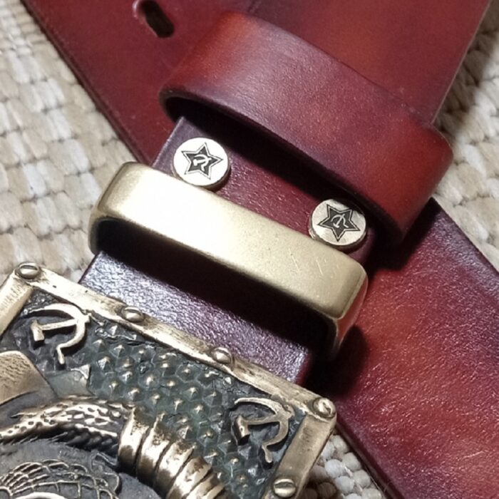 Авторский ремень "Красный октябрь" — изображение 4