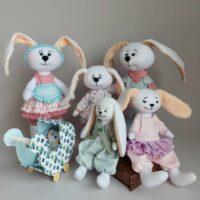 Текстильные зайцы