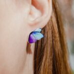 Серьги-гвоздики с бабочками — изображение 3