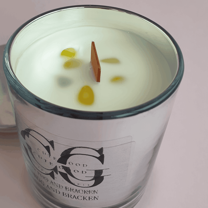 Ароматическая свеча “Удача и Фарт” — Туман и Папоротник, топаз, 220 мл — изображение 2