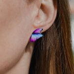 Серьги-гвоздики с бабочками — изображение 2