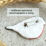 Брошь "Снегирь" — изображение 5