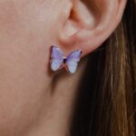 Серьги-гвоздики с бабочками — изображение 5