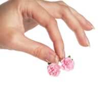 Серьги с пионами