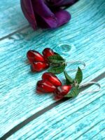 Серьги с гранатом — изображение 3