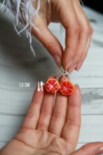Серьги с грейпфрутом — изображение 2