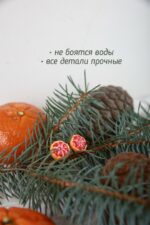 Серьги-гвоздики с мандарином — изображение 8