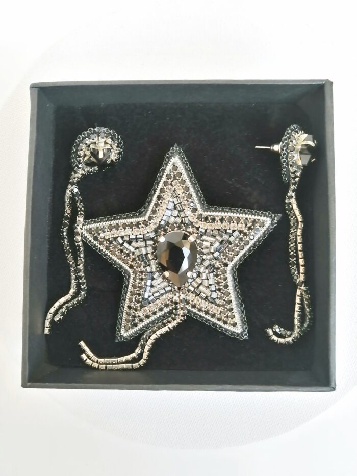 Комплект брошь и серьги в стиле милитари — изображение 3