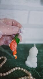 Серьги с долькой мандаринки