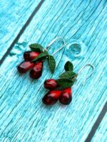 Серьги с гранатом