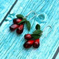 Серьги с гранатом