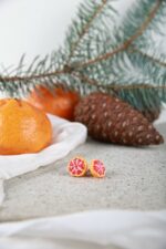 Серьги-гвоздики с мандарином — изображение 10