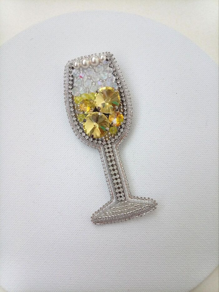 Брошь Бокал шампанского — изображение 7