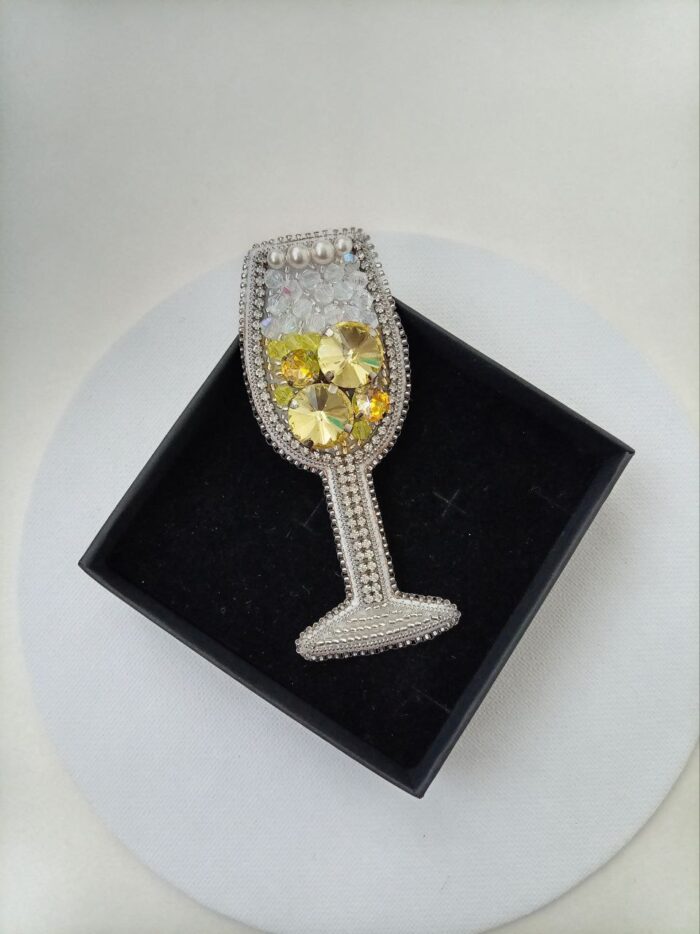 Брошь Бокал шампанского — изображение 2