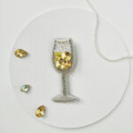 Брошь Бокал шампанского
